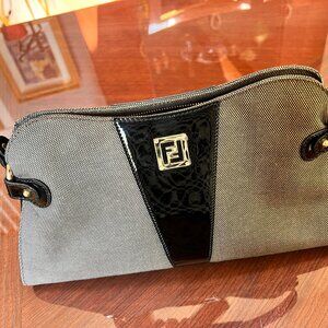 Fendi Black and Gray Shoulder Bag